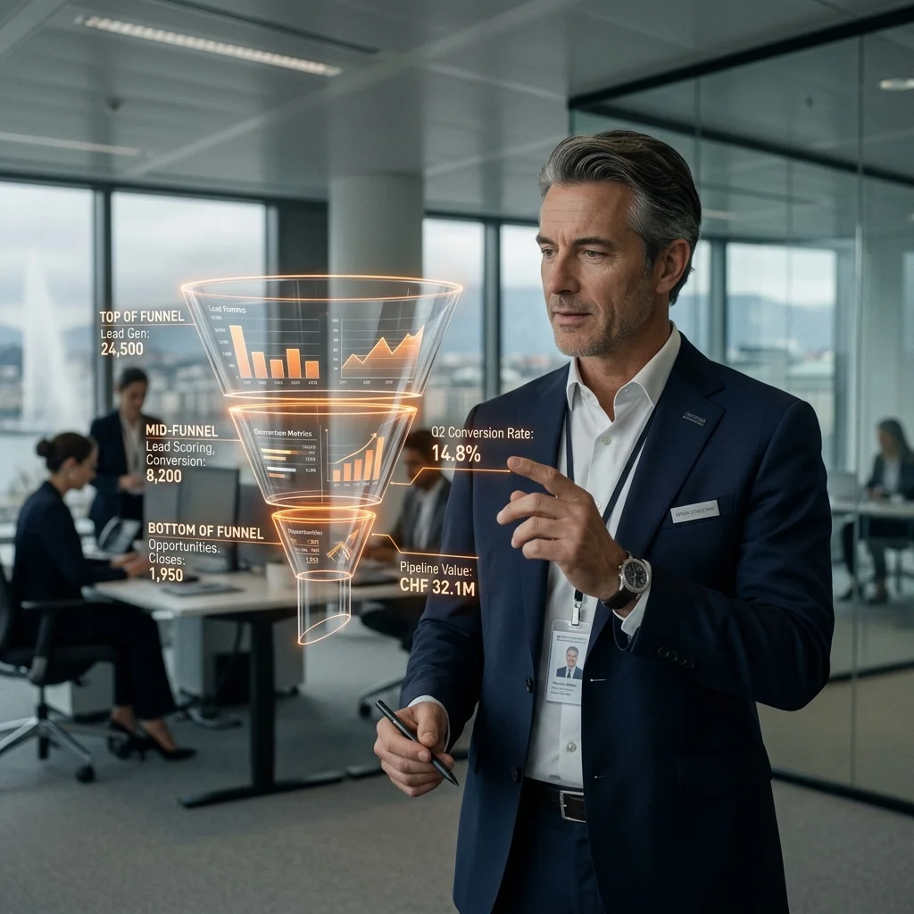 Eine Illustration eines digitalen Filtersystems für Kundenanfragen